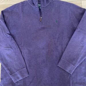 Ralph Lauren Purple Men's Sweater Qtr zip